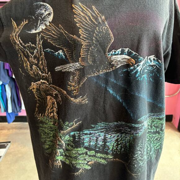 Vintage 90s Gardner Stand Out Designs Mountain Eagle Tee Size Large - Picture 2 of 5